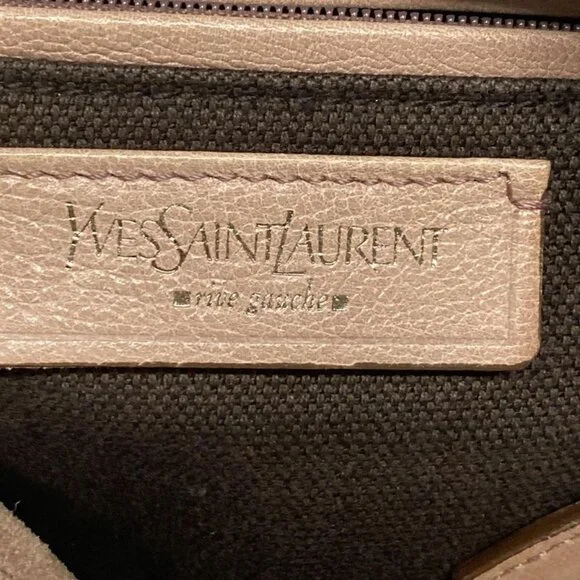 Saint Laurent Yves Rive Gauche Handbag Pink Beige - Picture 8 of 15